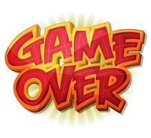 Game Over Icon voor Ui Game vector
