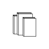 stapel tekstboeken bibliotheek pictogrammen vector