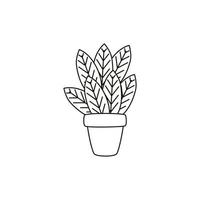 kamerplant in pot naturel icoon vector