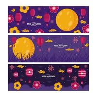 halverwege de herfst banner collectie vector