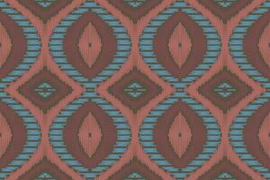 motief ikat bloemen paisley borduurwerk achtergrond. ikat driehoek meetkundig etnisch oosters patroon traditioneel. ikat aztec stijl abstract ontwerp voor afdrukken textuur,stof,sari,sari,tapijt. vector