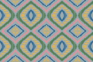 ikat damast borduurwerk achtergrond. ikat diamant meetkundig etnisch oosters patroon traditioneel.azteken stijl abstract vector illustratie.ontwerp voor textuur, stof, kleding, verpakking, sarong.
