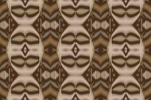 motief ikat bloemen paisley borduurwerk achtergrond. ikat damast meetkundig etnisch oosters patroon traditioneel. ikat aztec stijl abstract ontwerp voor afdrukken textuur,stof,sari,sari,tapijt. vector