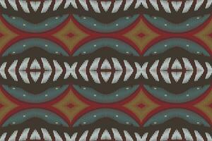 ikat damast borduurwerk achtergrond. ikat driehoek meetkundig etnisch oosters patroon traditioneel. ikat aztec stijl abstract ontwerp voor afdrukken textuur,stof,sari,sari,tapijt. vector