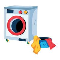 modieus het wassen machine vector