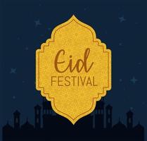 eid festival frame vector