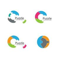 puzzel logo vector icoon