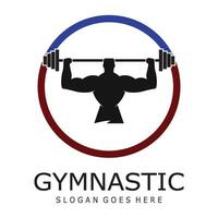 bodybuilder logo sjabloon vector