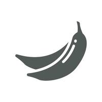 geel vers en rijp banaan fruit silhouet in lijn modern stijl. voedsel orgaan voor veganistisch of vegetarisch, icoon. vector illustratie stevig, glyph stijl. eps 10