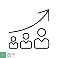 persoonlijk ontwikkeling icoon. gemakkelijk schets stijl. strategie beheer, hoofdstad, menselijk, leiderschap concept. dun lijn vector illustratie geïsoleerd Aan wit achtergrond. eps 10.