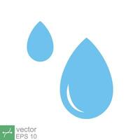 water druppels icoon. gemakkelijk vlak stijl. laten vallen water, druppel, vloeistof, olie, regenen, schoon water, landbouw, natuur, milieu concept. vector illustratie geïsoleerd Aan wit achtergrond. eps 10.