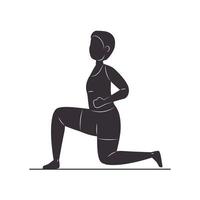 fitness stappen silhouet vector