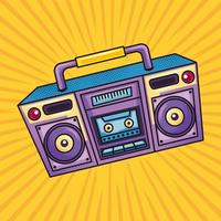 retro audio-boombox vector