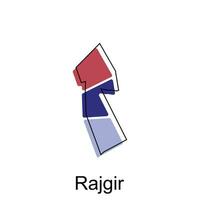 Rajgir stad van Indië land kaart vector illustratie ontwerp sjabloon, vector met schets grafisch schetsen stijl Aan wit achtergrond
