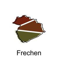 franse stad van Duitse kaart vector illustratie, vector sjabloon met schets grafisch schetsen stijl geïsoleerd Aan wit achtergrond
