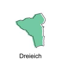 dreieich kaart. vector kaart van de Duitse land. borders van voor uw infografisch. vector illustratie ontwerp sjabloon