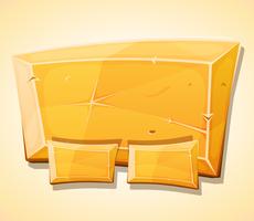 Cartoon Gold Ingot-paneel voor Ui-spel vector