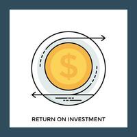 diagram tonen cirkel van dollars met pijlpunten richten in verschillend routebeschrijving, richting naar terugkeer Aan investering icoon vector