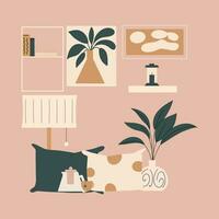 modern interieur ontwerp in Scandinavisch stijl. vector illustratie