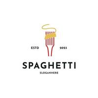 pasta noodle logo ontwerp creatief idee vector
