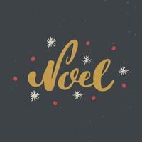 vrolijk kerstfeest kalligrafische letters noel. typografisch groetenontwerp. kalligrafie belettering voor vakantiegroet. hand getrokken belettering tekst vectorillustratie vector