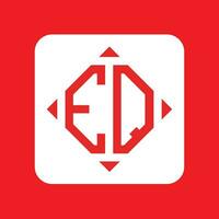 creatief gemakkelijk eerste monogram eq logo ontwerpen. vector