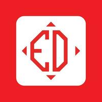 creatief gemakkelijk eerste monogram eo logo ontwerpen. vector