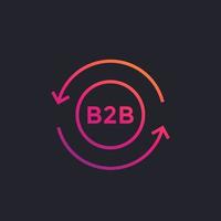 b2b marketing icoon op dark vector