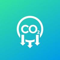 co2, vermindering van de CO2-uitstoot vector icon