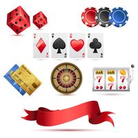 Casino-iconen vector