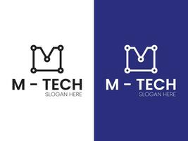 m tech logo ontwerp vector sjabloon