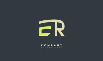 er alfabet letters initialen monogram logo re, e en r vector