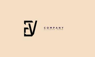 ev alfabet brieven initialen monogram logo vector