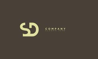 sd alfabet letters initialen monogram logo ds, s en d vector