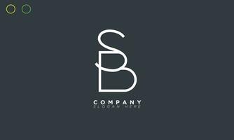 sb alfabet letters initialen monogram logo bs, s en b vector