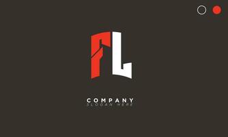 fl alfabet letters initialen monogram logo lf, f en l vector