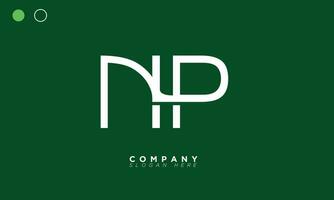 np alfabet letters initialen monogram logo pn, n en p vector