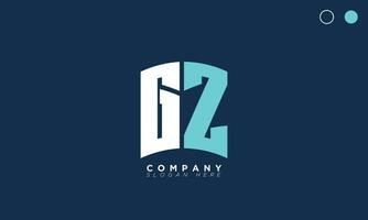 gz alfabet letters initialen monogram logo zg, g en z vector