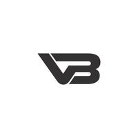 brief vb gemakkelijk meetkundig logo vector