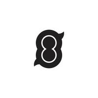 aantal 8 gekoppeld curves ontwerp logo vector