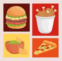 fastfood symbool collectie vector design