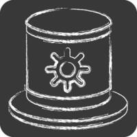 icoon hoed. verwant naar Argentinië symbool. krijt stijl. gemakkelijk ontwerp bewerkbaar. gemakkelijk illustratie vector