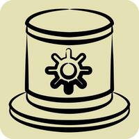 icoon hoed. verwant naar Argentinië symbool. hand- getrokken stijl. gemakkelijk ontwerp bewerkbaar. gemakkelijk illustratie vector