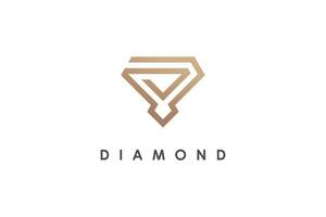 diamant logo ontwerp met modern uniek concept vector