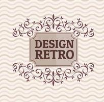 design retro met elegant frame vector