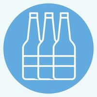 icoon alcohol. verwant naar verslaving woordenboek symbool. blauw ogen stijl. gemakkelijk ontwerp bewerkbaar. gemakkelijk illustratie vector