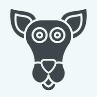 icoon kangoeroe. verwant naar dier symbool. glyph stijl. gemakkelijk ontwerp bewerkbaar. gemakkelijk illustratie vector