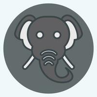 icoon olifant. verwant naar dier symbool. kleur maat stijl. gemakkelijk ontwerp bewerkbaar. gemakkelijk illustratie vector