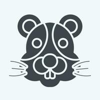 icoon hamster. verwant naar dier symbool. glyph stijl. gemakkelijk ontwerp bewerkbaar. gemakkelijk illustratie vector