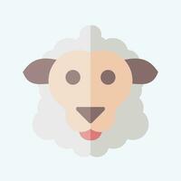 icoon schapen. verwant naar dier symbool. vlak stijl. gemakkelijk ontwerp bewerkbaar. gemakkelijk illustratie vector